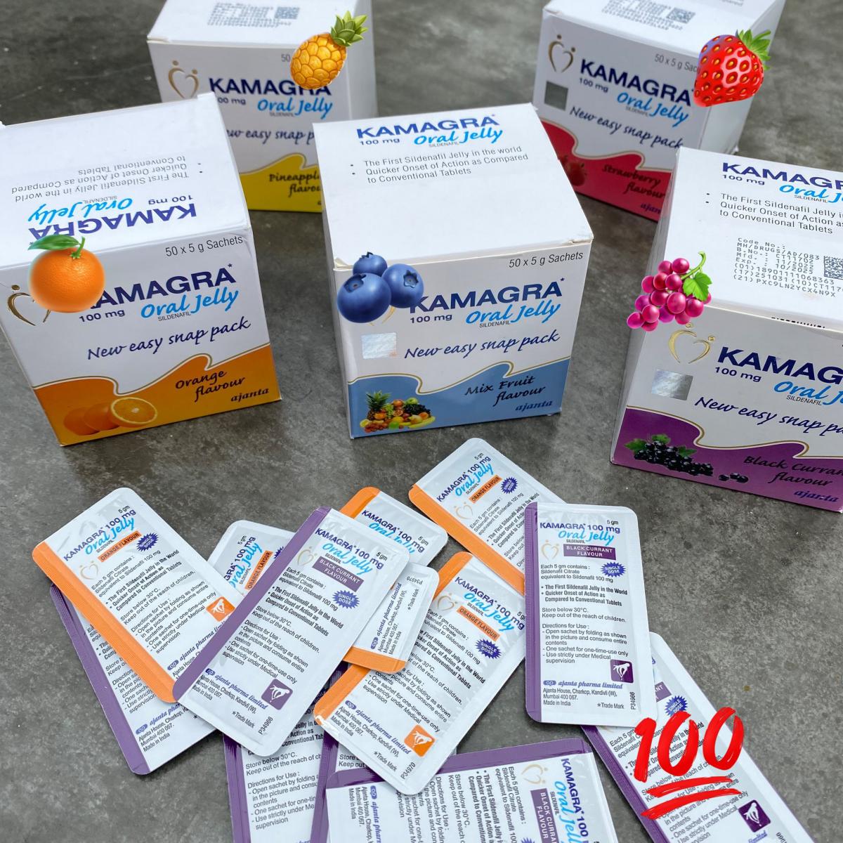 1 doboz Kamagra orális gél [100 mg × 50 tasak] mindössze 50 euróért (1 próbatasak jár)